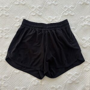 Like New Lululemon track that high rise 5” shorts, size 12
